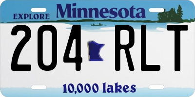 MN license plate 204RLT