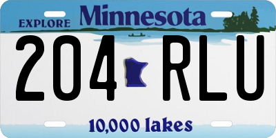 MN license plate 204RLU