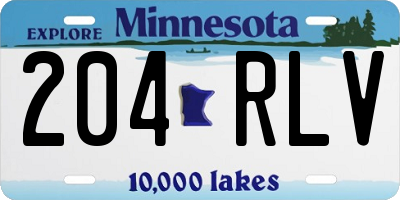 MN license plate 204RLV