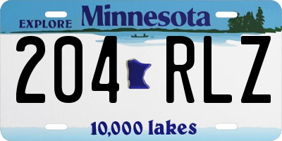MN license plate 204RLZ