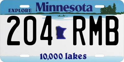 MN license plate 204RMB