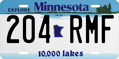 MN license plate 204RMF