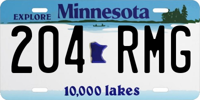 MN license plate 204RMG