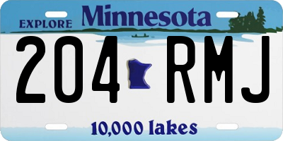 MN license plate 204RMJ