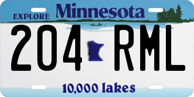 MN license plate 204RML