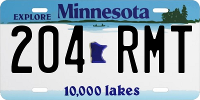 MN license plate 204RMT