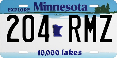 MN license plate 204RMZ