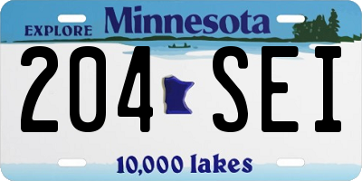 MN license plate 204SEI