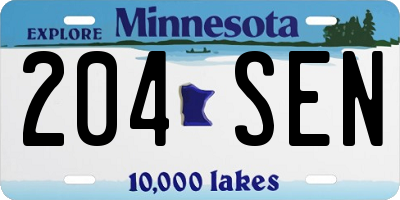 MN license plate 204SEN