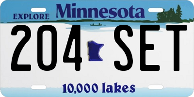 MN license plate 204SET