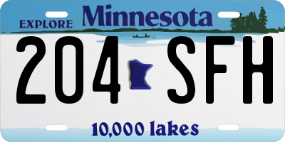 MN license plate 204SFH