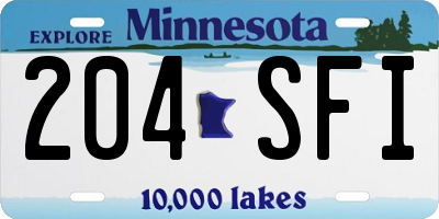 MN license plate 204SFI