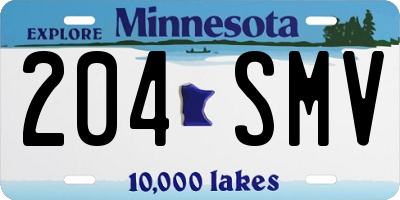 MN license plate 204SMV