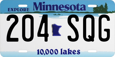 MN license plate 204SQG