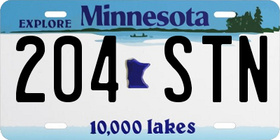 MN license plate 204STN