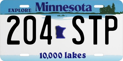 MN license plate 204STP