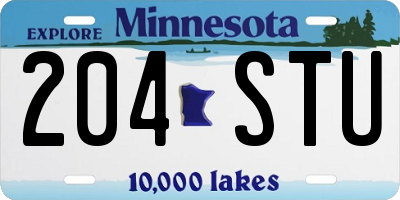 MN license plate 204STU