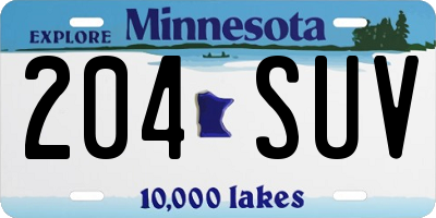 MN license plate 204SUV