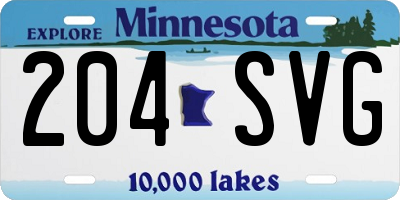 MN license plate 204SVG
