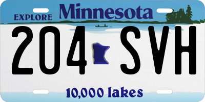 MN license plate 204SVH