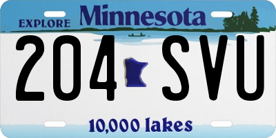 MN license plate 204SVU