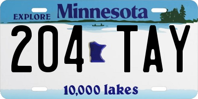 MN license plate 204TAY