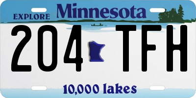 MN license plate 204TFH