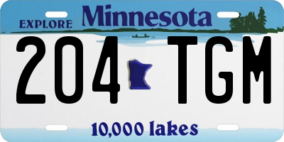 MN license plate 204TGM