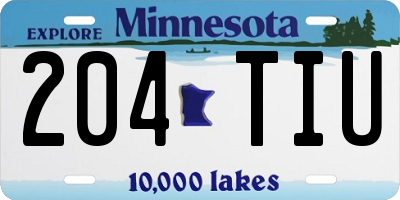 MN license plate 204TIU