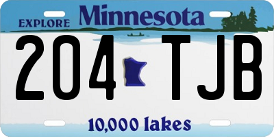 MN license plate 204TJB