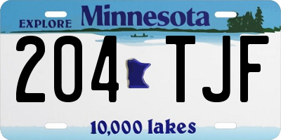 MN license plate 204TJF