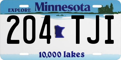 MN license plate 204TJI