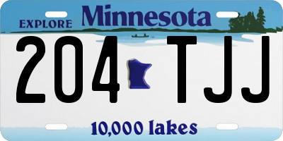 MN license plate 204TJJ