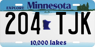 MN license plate 204TJK