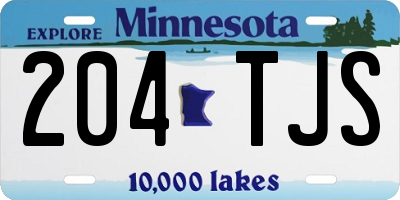 MN license plate 204TJS