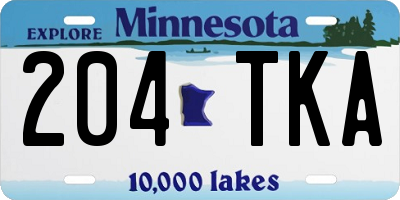 MN license plate 204TKA