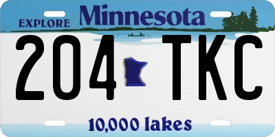 MN license plate 204TKC
