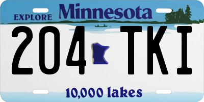 MN license plate 204TKI