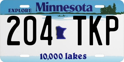 MN license plate 204TKP