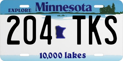 MN license plate 204TKS