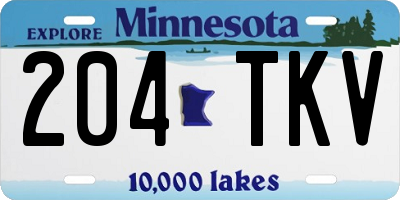 MN license plate 204TKV