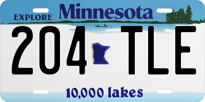 MN license plate 204TLE