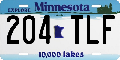 MN license plate 204TLF