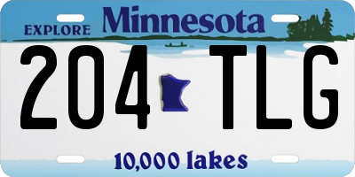 MN license plate 204TLG