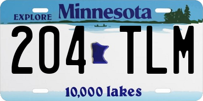 MN license plate 204TLM