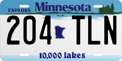 MN license plate 204TLN