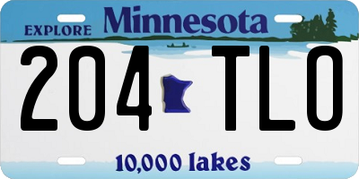 MN license plate 204TLO