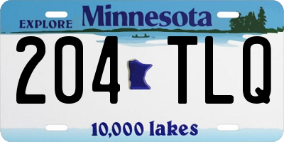 MN license plate 204TLQ