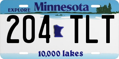 MN license plate 204TLT