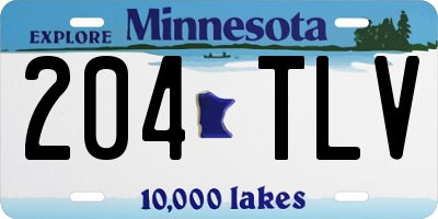 MN license plate 204TLV